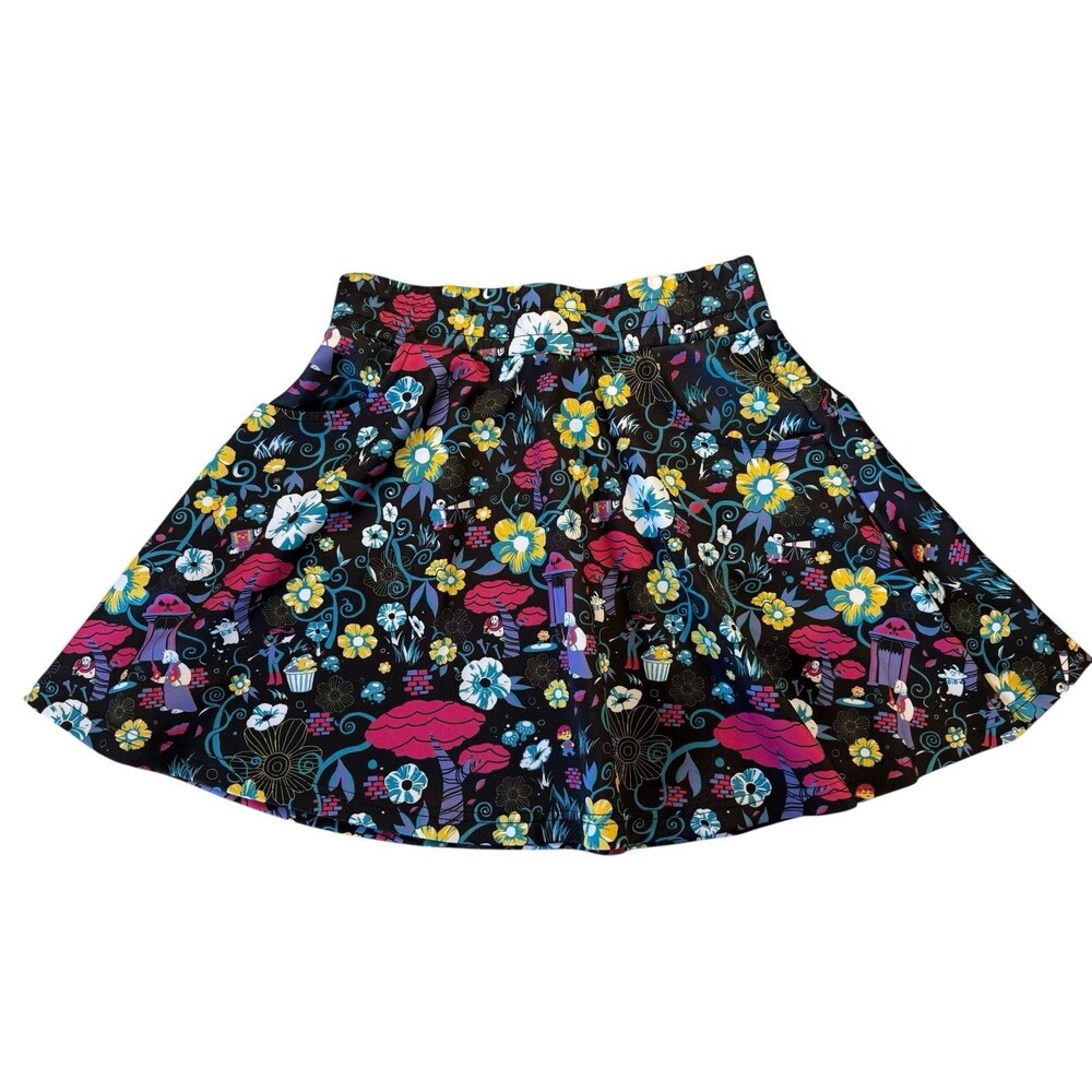 Fangamer Undertale Underground Garden Circle Skirt Floral Black Pockets Small